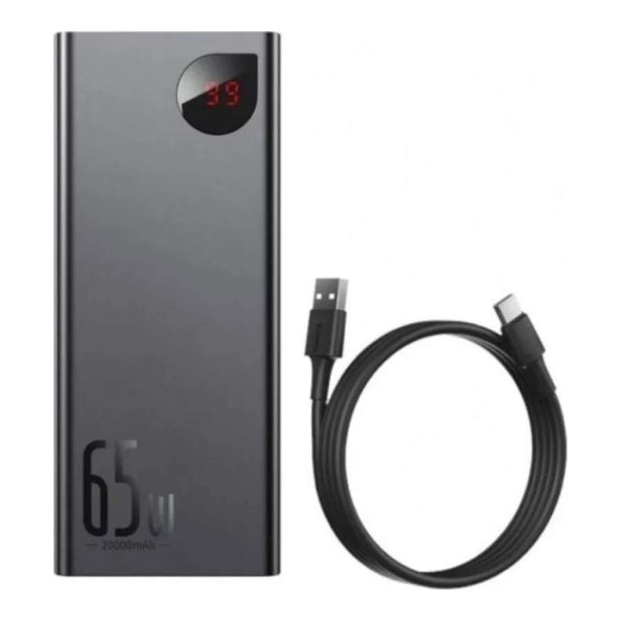 Baseus Adaman Metal Digital Display Quick Charge Power Bank 65W 20000mAh Black (PPIMDA-D01, PPADM-65S)
