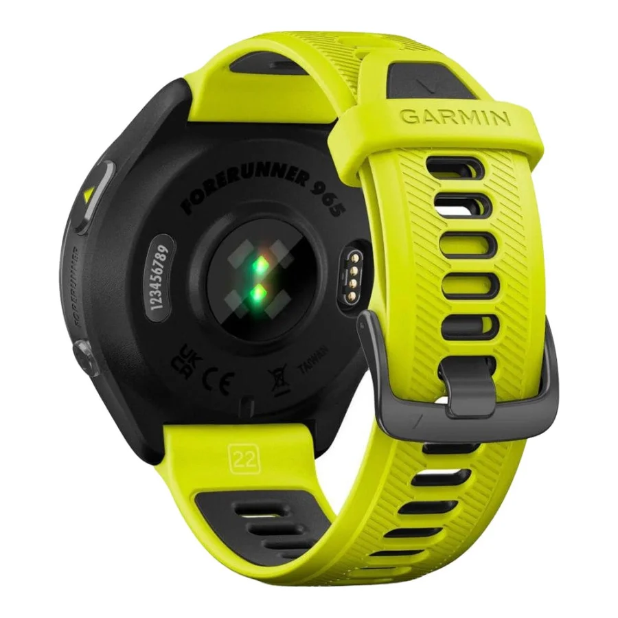 Garmin Forerunner 965 Carbon Gray Titanium Bezel w. Black Case and Amp Yell/Black S. Band (010-02809-02/12/