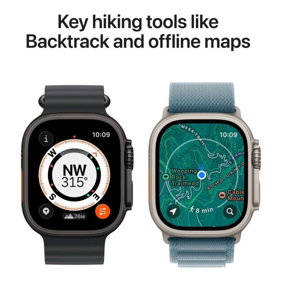 Apple Watch Ultra 3 GPS + Cellular 49mm Natural Tit. Case w. Anchor Blue Ocean Band (MEWH4)