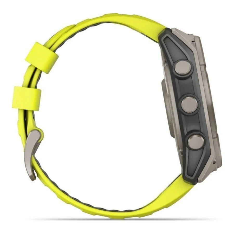 Garmin Fenix 8 51mm Solar Sapphire Titanium w. Amp Yellow/Graphite Silicone Band (010-02907-20/21)