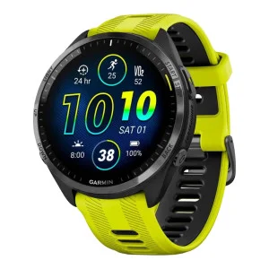 Garmin Forerunner 965 Carbon Gray Titanium Bezel w. Black Case and Amp Yell/Black S. Band (010-02809-02/12/