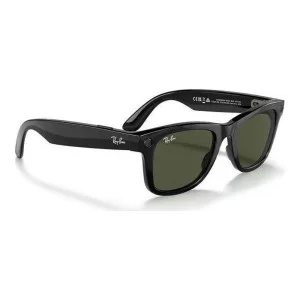 Ray-Ban Meta Wayfarer Shiny Black Frame Green Lenses (RW4006 601/71 50-22)