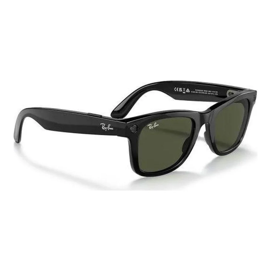 Ray-Ban Meta Wayfarer Shiny Black Frame Green Lenses (RW4006 601/71 50-22)
