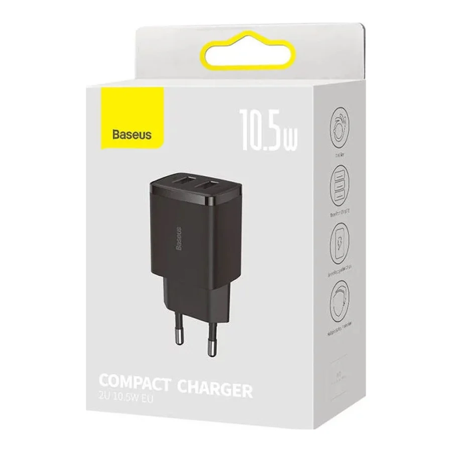Baseus Compact Quick Charger 2U 10.5W (CCXJ010201)