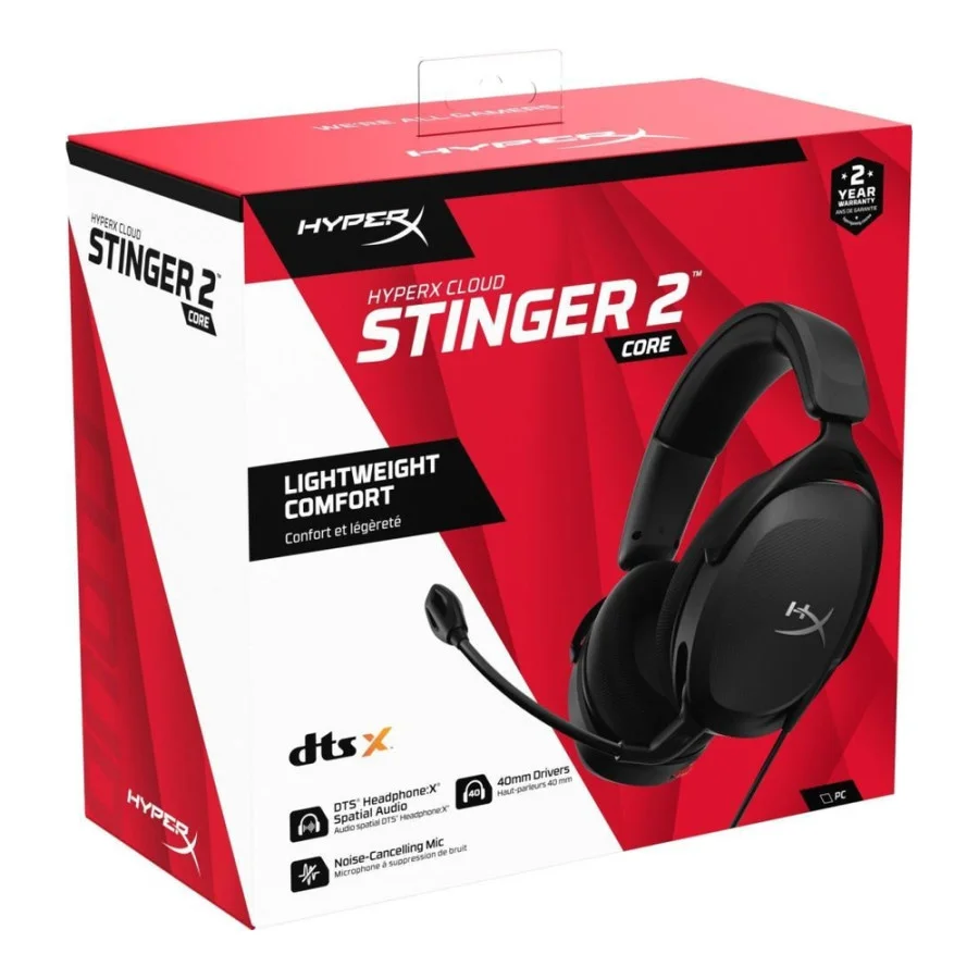 HyperX Cloud Stinger 2 Core Wired Black (683L9AA)