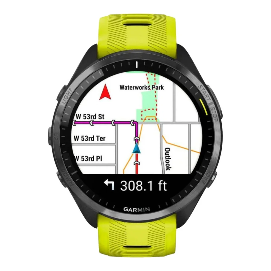 Garmin Forerunner 965 Carbon Gray Titanium Bezel w. Black Case and Amp Yell/Black S. Band (010-02809-02/12/