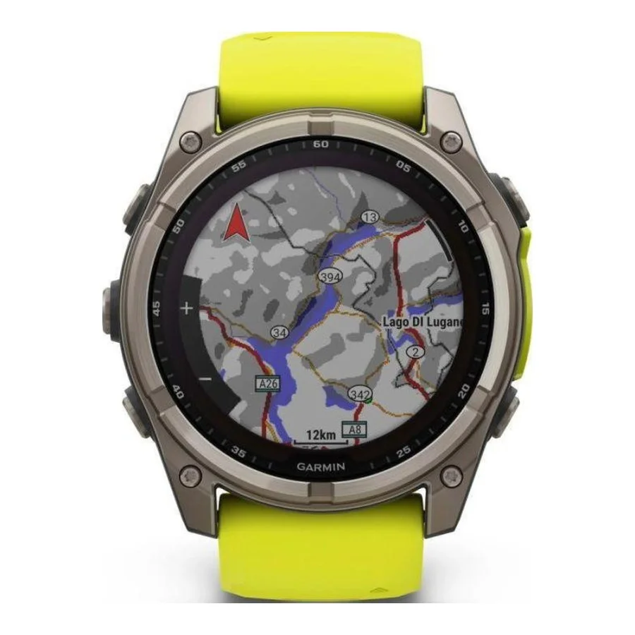 Garmin Fenix 8 51mm Solar Sapphire Titanium w. Amp Yellow/Graphite Silicone Band (010-02907-20/21)