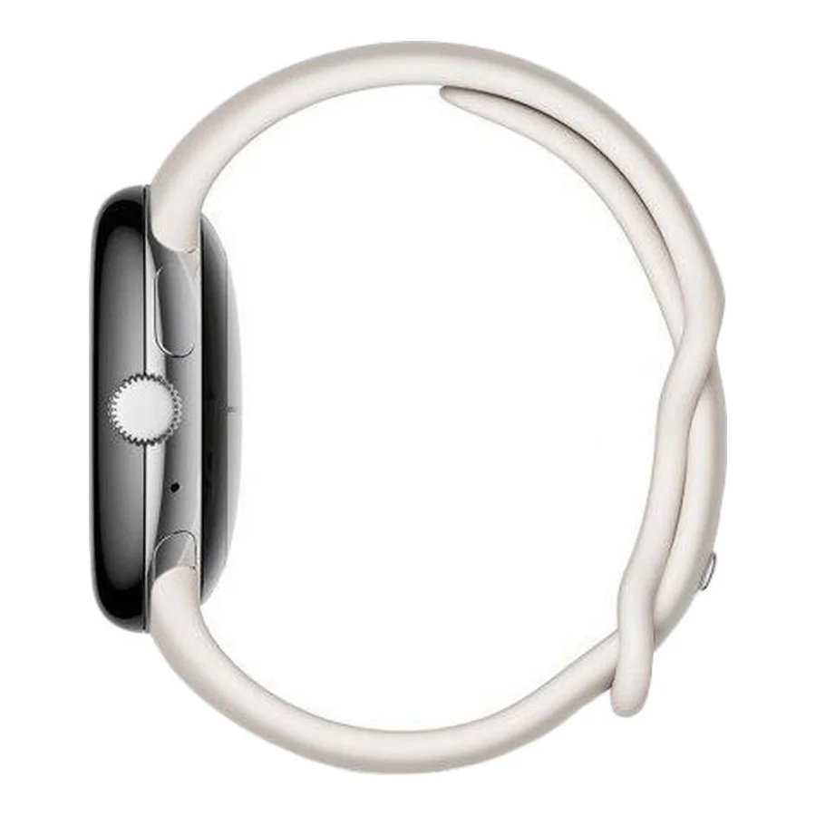 Google Pixel Watch Polished Silver Case/Chalk Active Band