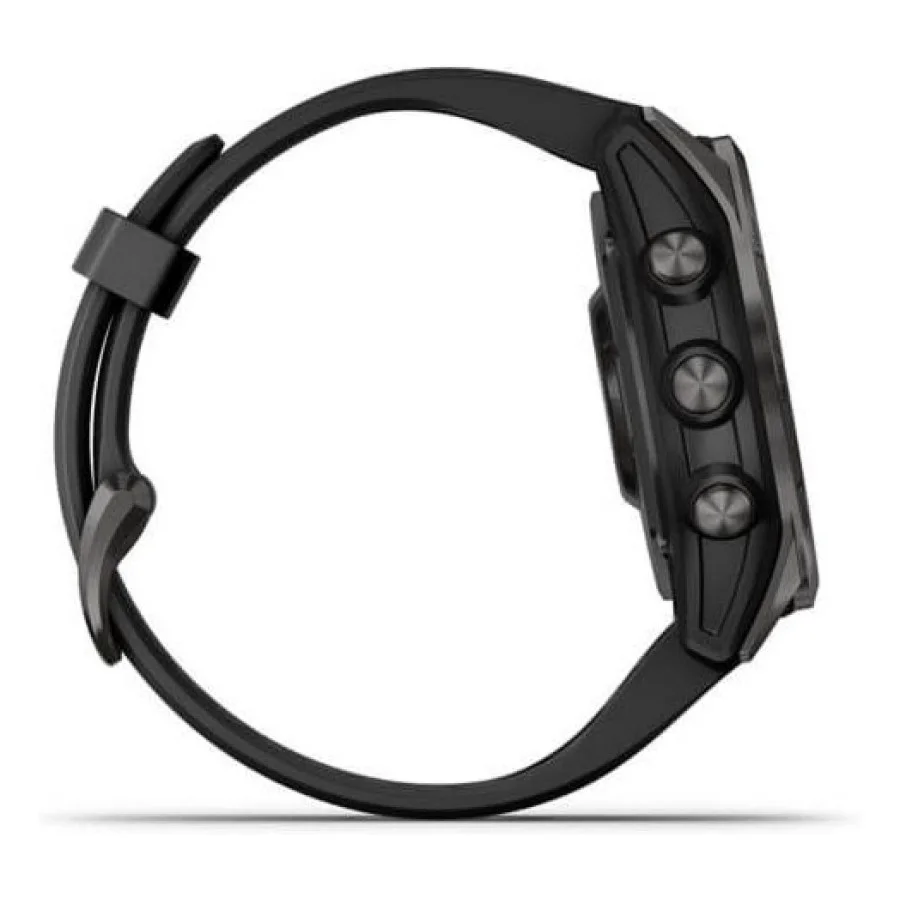 Garmin Fenix 7S Sapphire Solar Carbon G. DLC Titanium w. Black Band (010-02539-24/25)