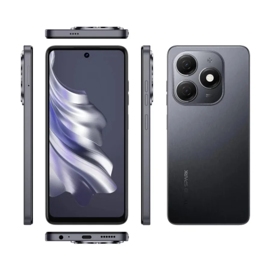 Tecno Spark 20 (KJ5n) 8/128Gb Gravity Black (4894947011603) (UA)