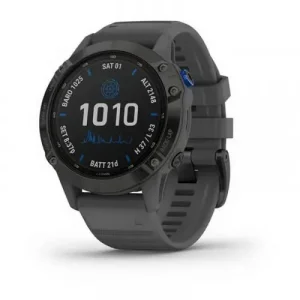 Garmin Fenix 6 Pro Solar Edition Black With Gray Band (010-02410-11/10)
