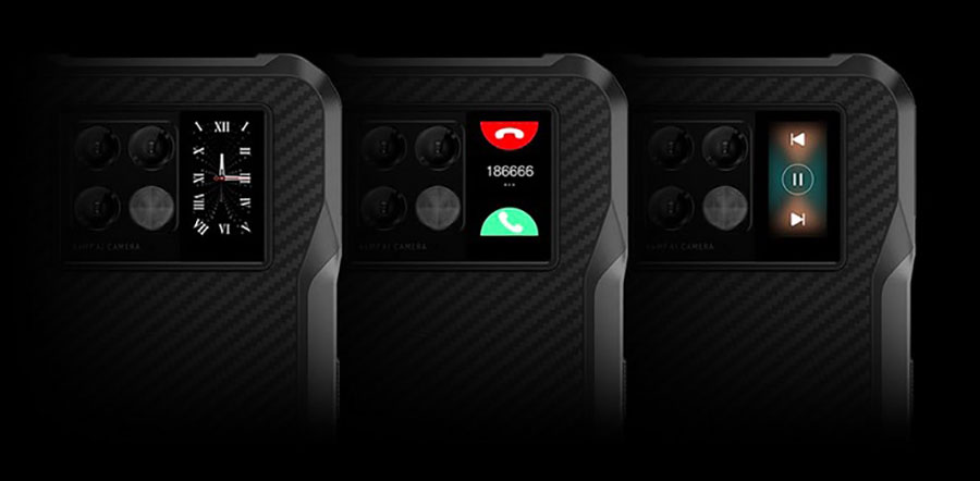 Doogee V20 8/256GB Grey перший захищений смартфон із додатковим екраном на задній панелі